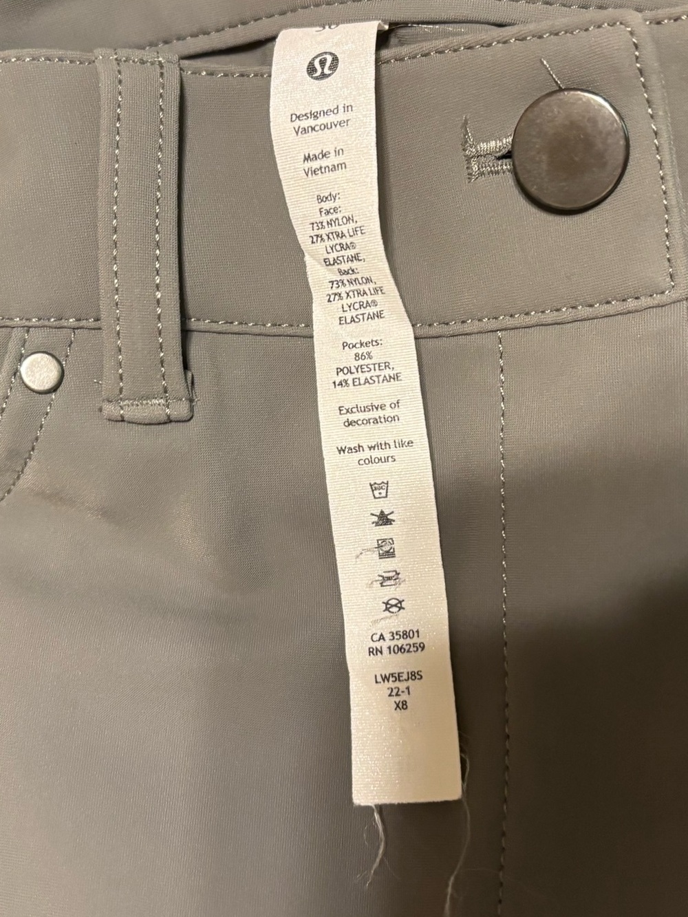 lululemon athletica Women's Straight-Leg Pants in Taupe Gray